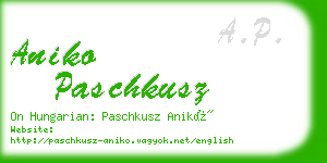 aniko paschkusz business card